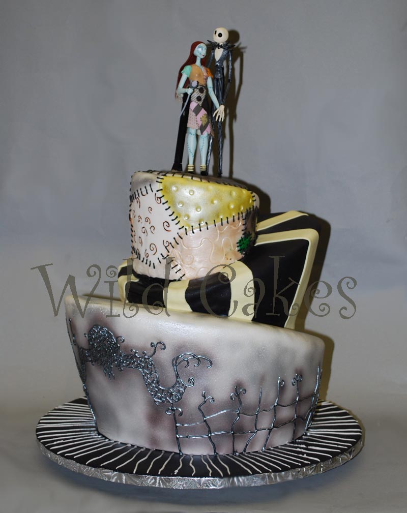 Nightmare Before Christmas Wedding Cake