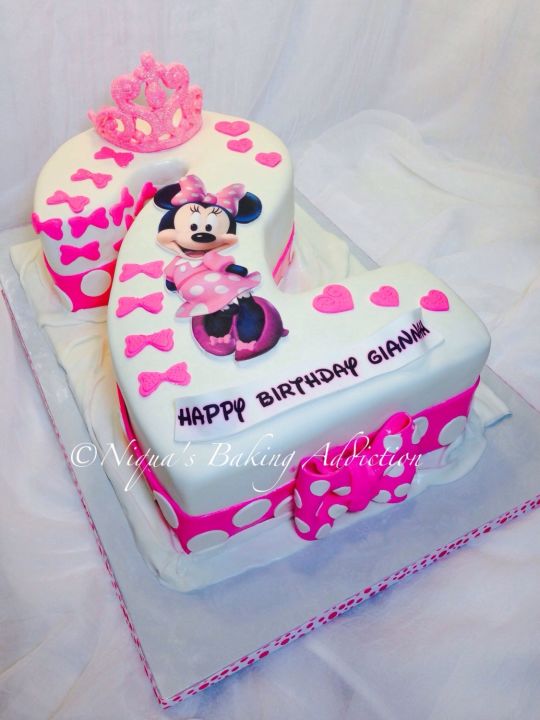 Number 2 Minnie Mouse Cake