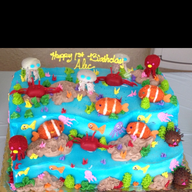 Ocean Theme Birthday Cake