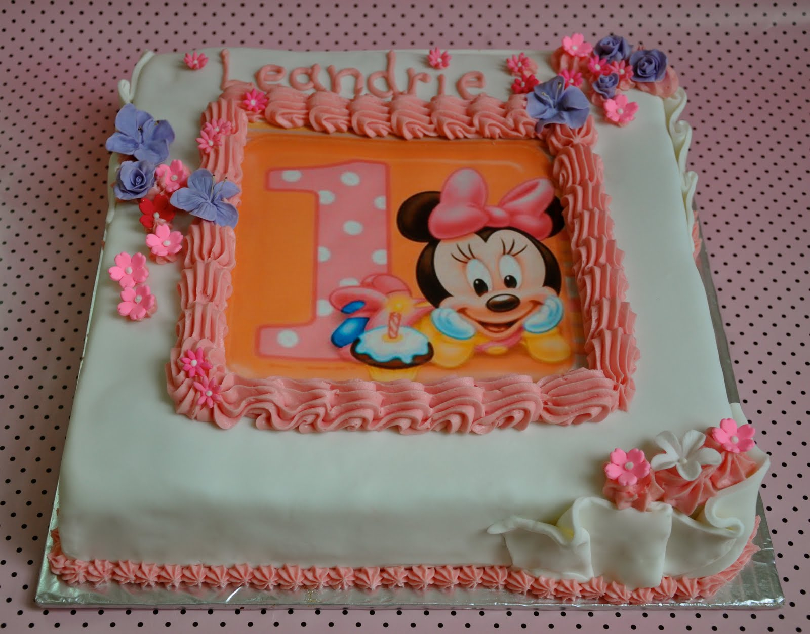 One Year Old Girl Birthday Cake