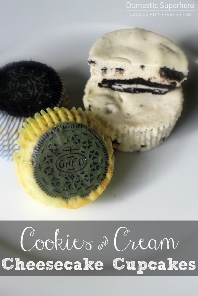 Oreo Cookies and Cream Cheesecake Cupcakes