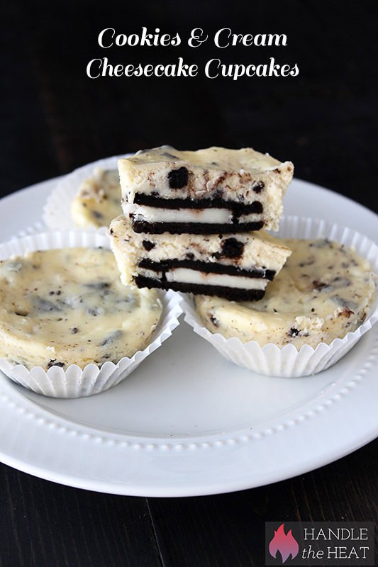 Oreo Cookies and Cream Cheesecake Cupcakes