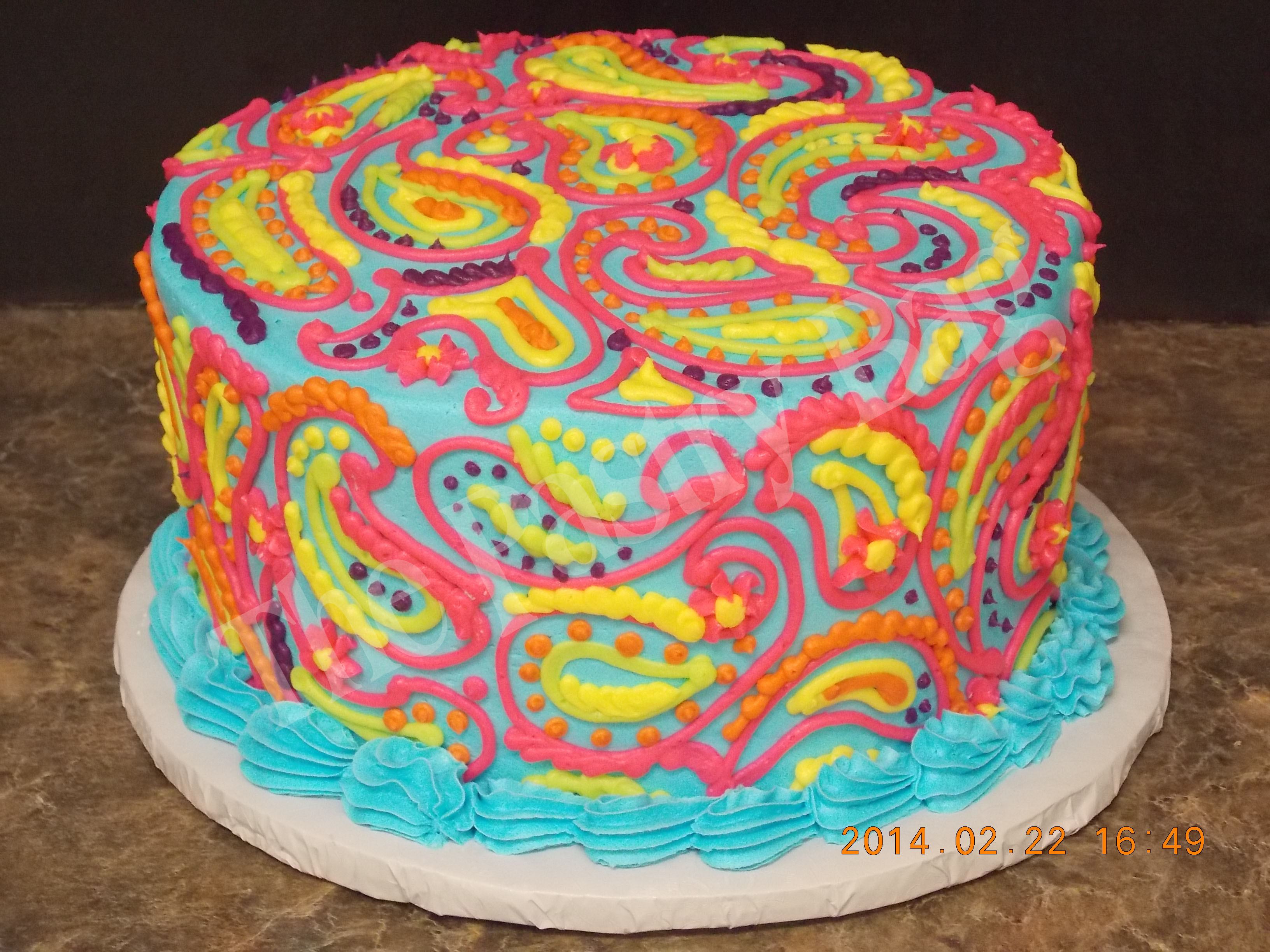 Paisley Birthday Cake