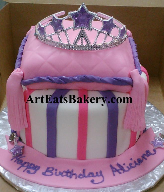 Pink and Purple Birthday Cake Designs