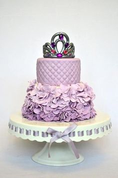 Pink and Purple Princess Cake