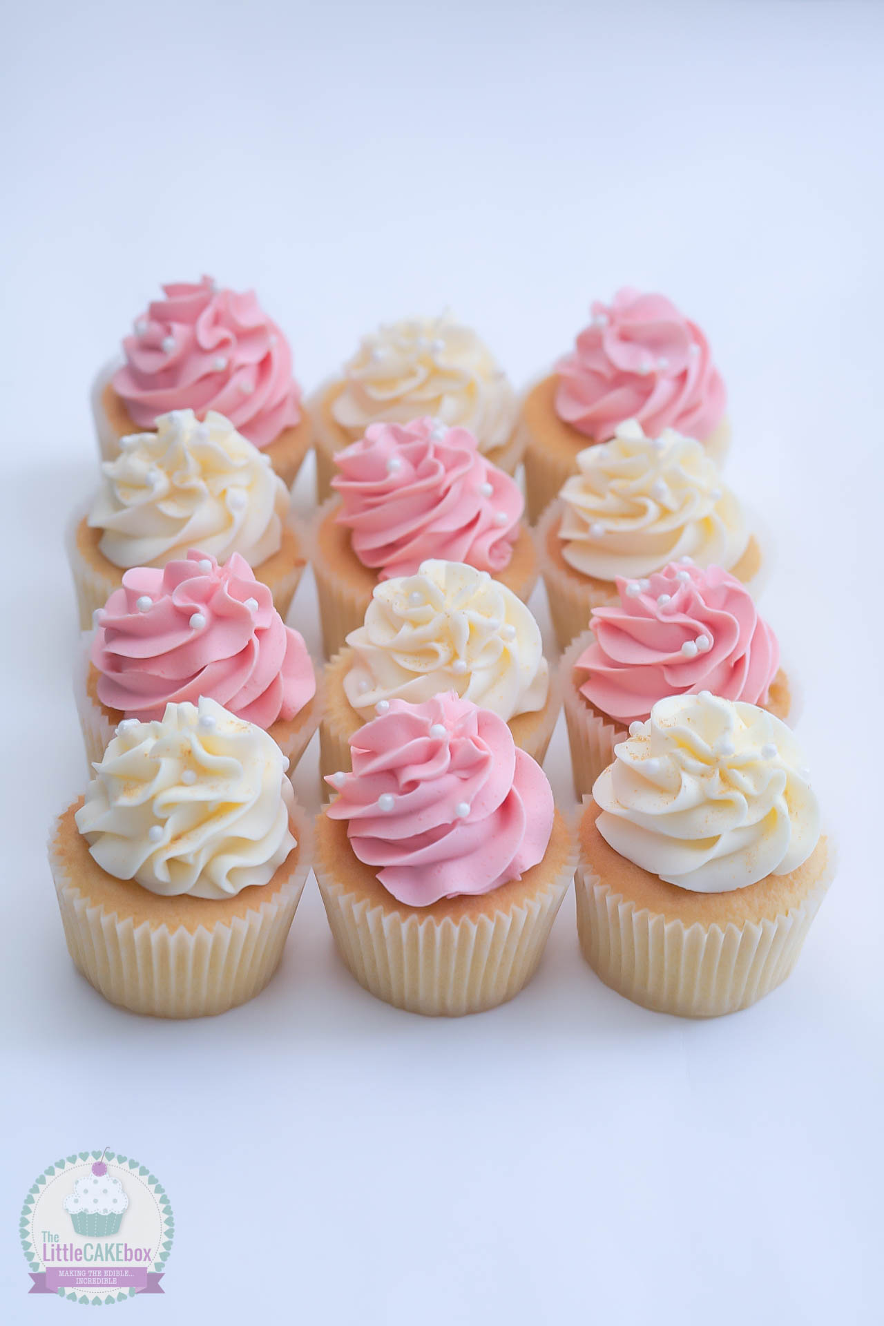 Pink Baby Shower Cupcakes