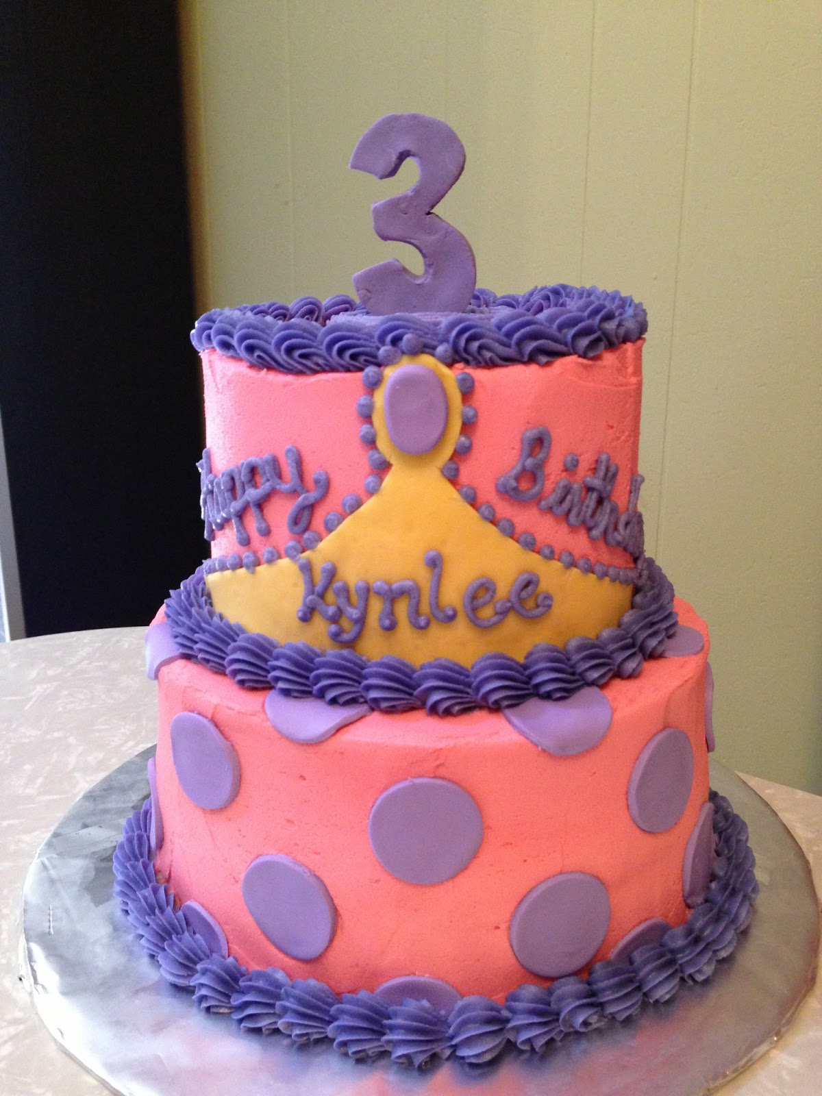 Pink Purple Birthday Cake