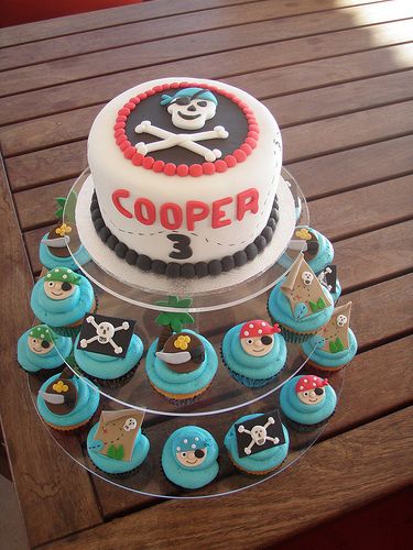 Pirate Birthday Cake Cupcakes