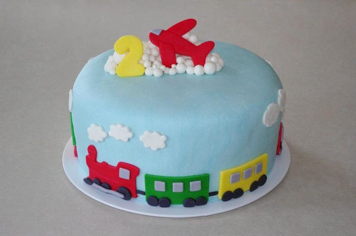 Planes Trains Cars and Trucks Birthday Cake