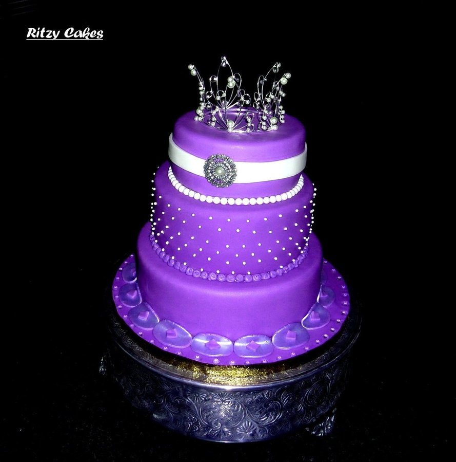 Princess Wedding Cake Purple