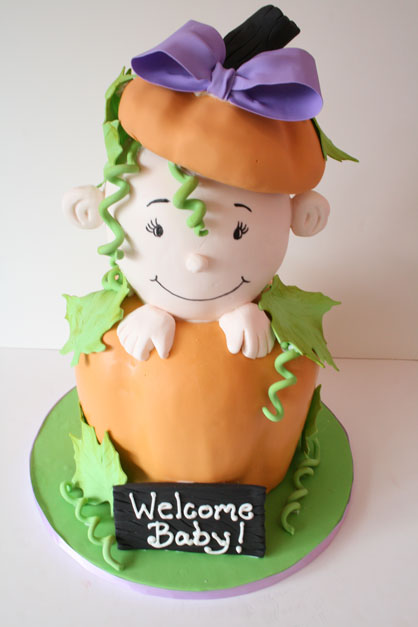 Pumpkin Baby Shower Cake