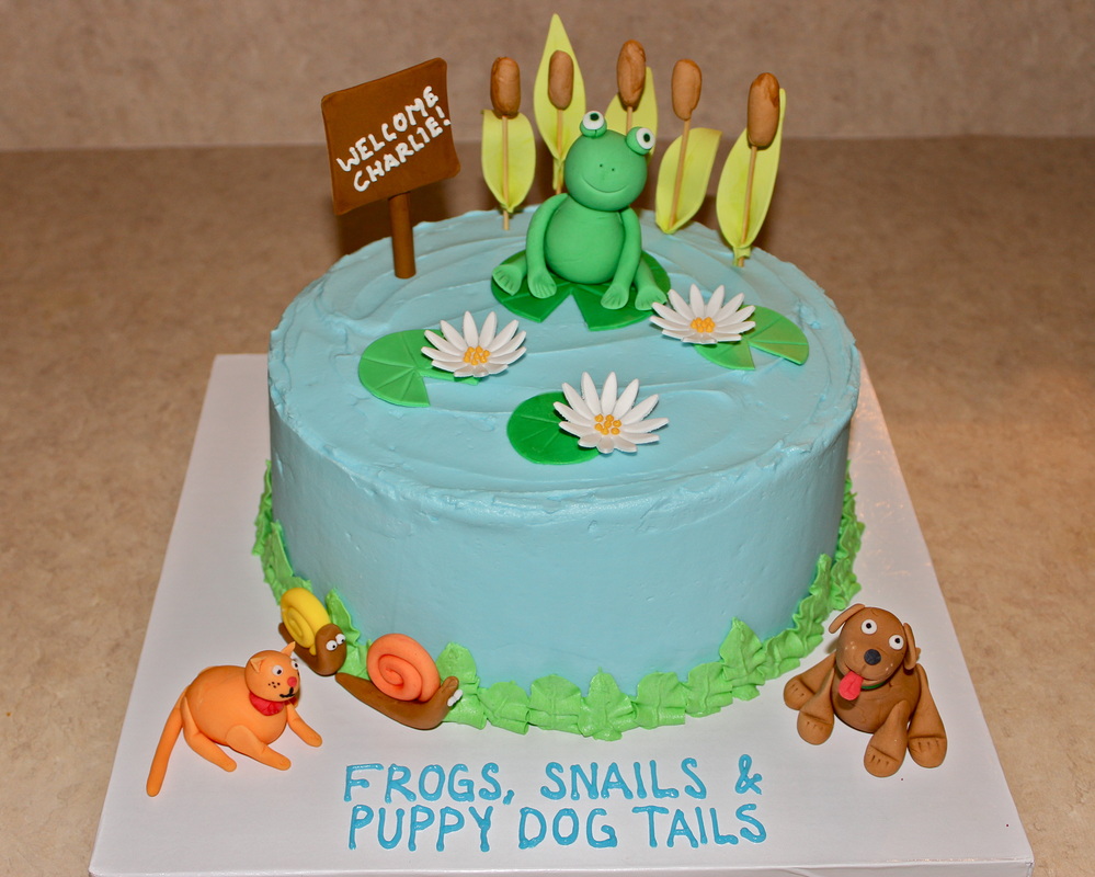 Puppy Dog Baby Shower Cake