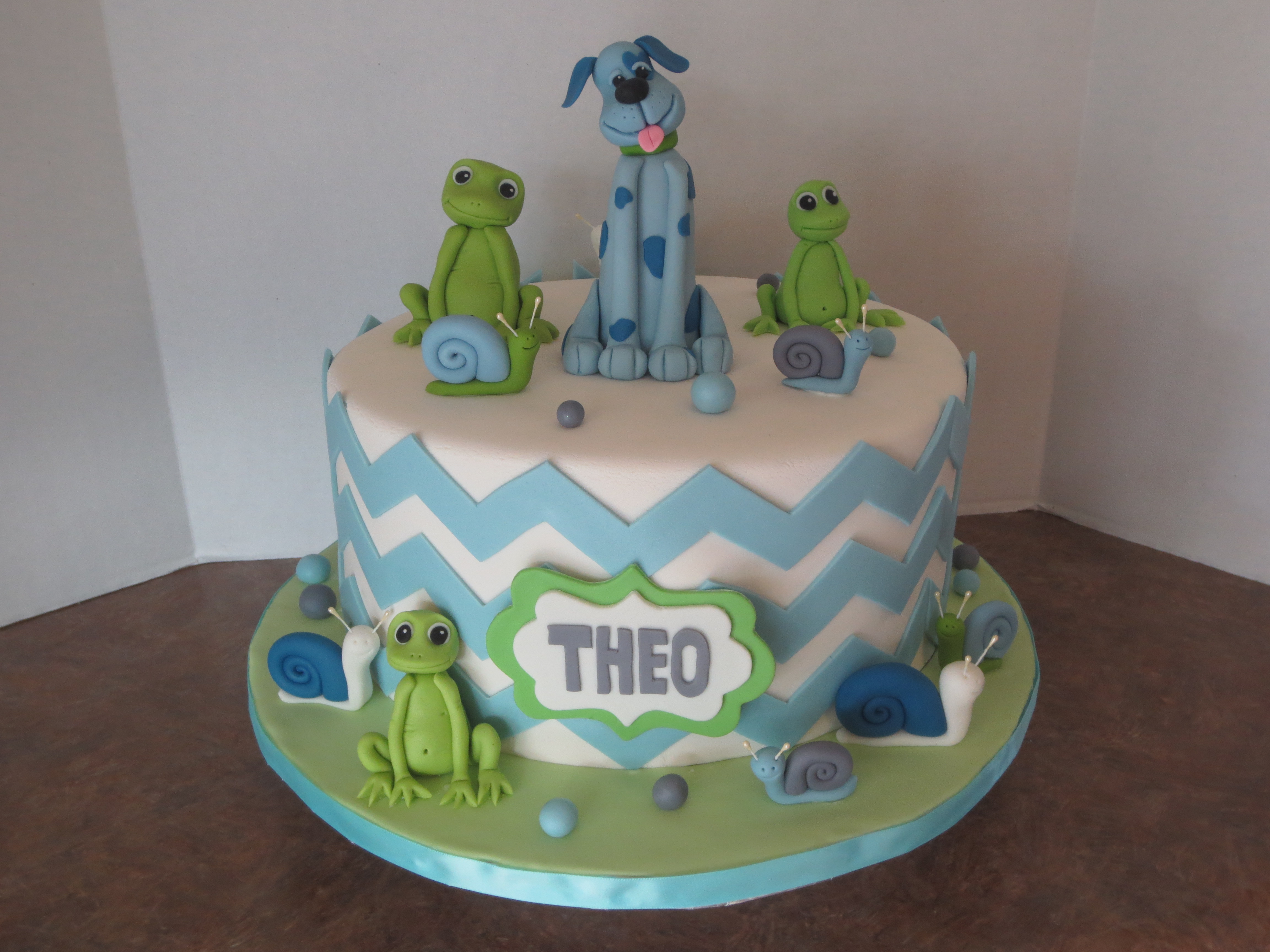 Puppy Dog Baby Shower Cake