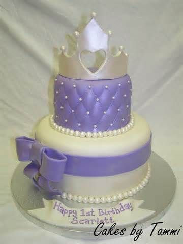 Purple Princess Crown Cake