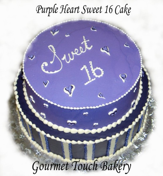 Purple Sweet 16 Birthday Cakes