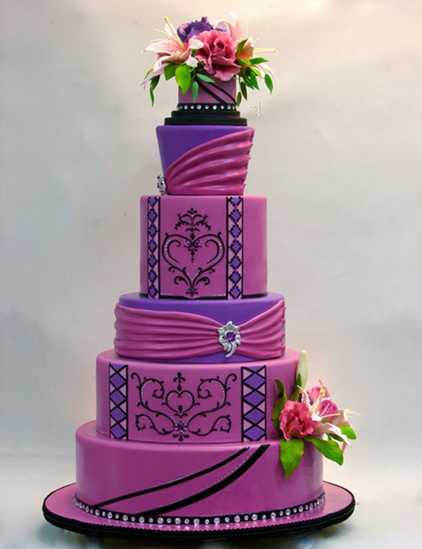 Purple Wedding Cake