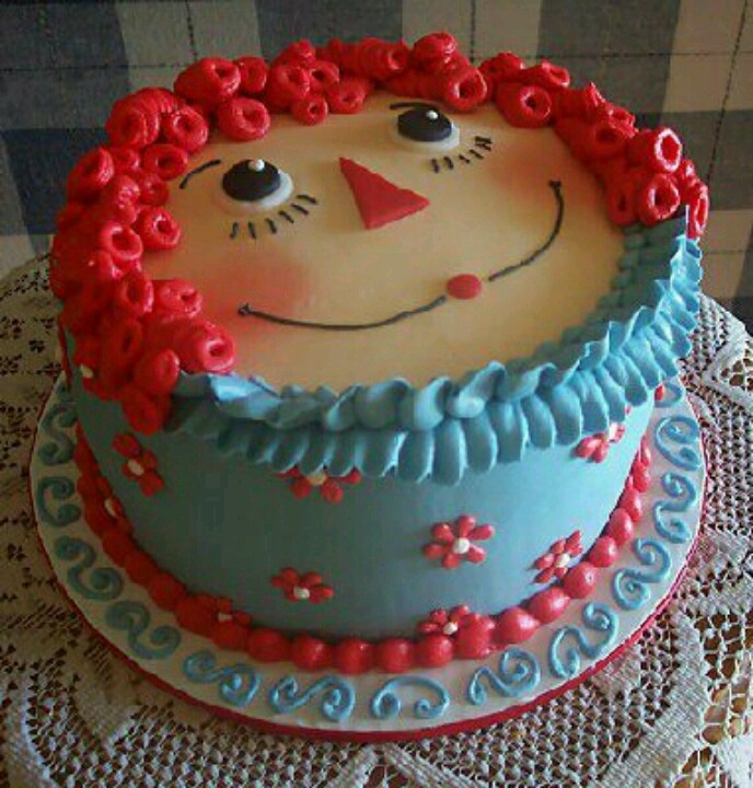 Raggedy Ann Birthday Cake