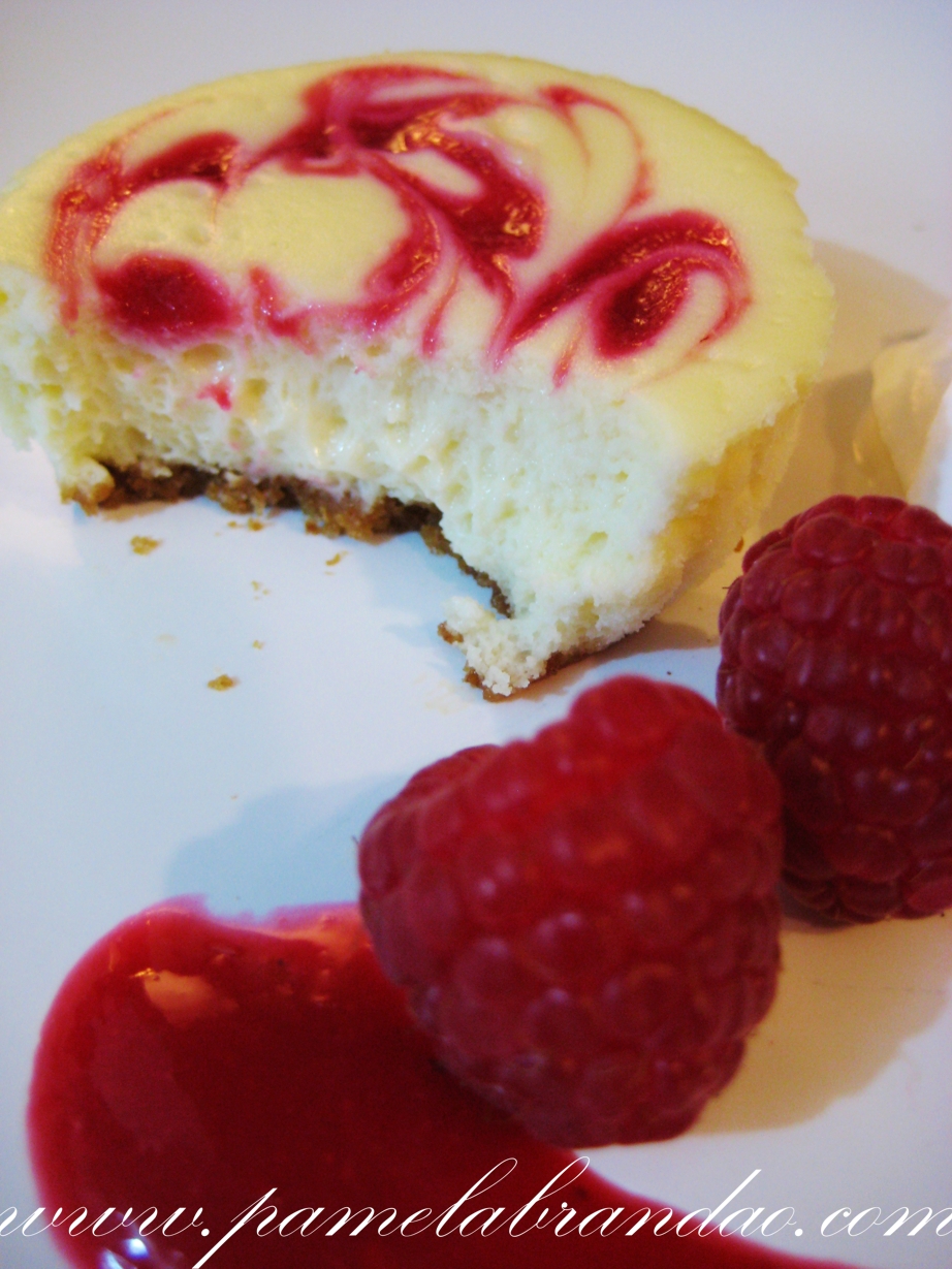 Raspberry Swirl Cheesecake Cupcakes