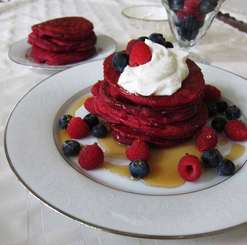 Red Velvet Pancakes