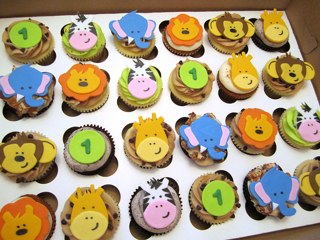 Safari Birthday Cupcakes