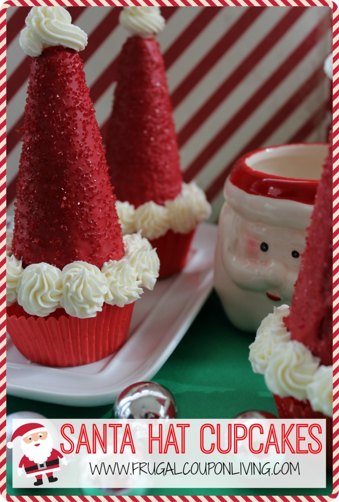 9 Photos of Christmas Santa Hat Ice Cream Cone Cupcakes