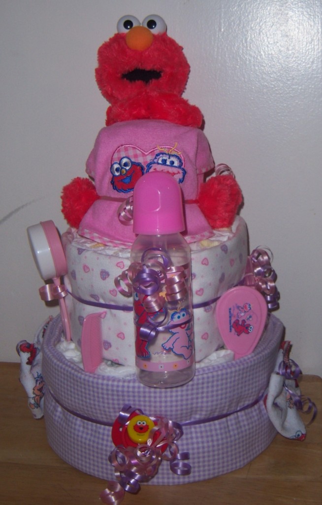 Sesame Street Baby Shower Diaper Cake