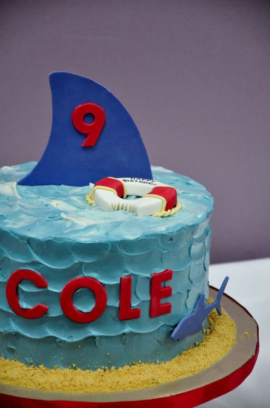 Shark Birthday Cake