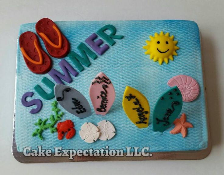 Summer Fun Birthday Cake