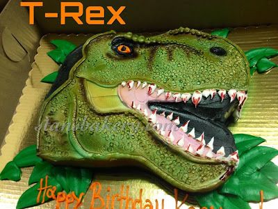 T-Rex Birthday Cake Template