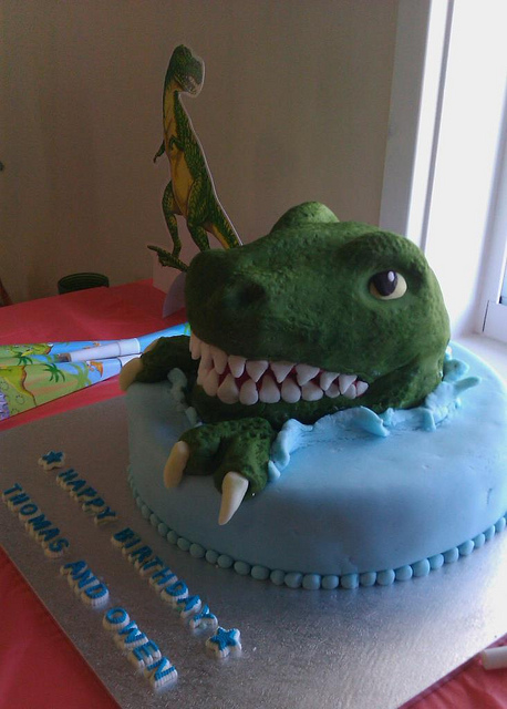 T-Rex Dinosaur Cake