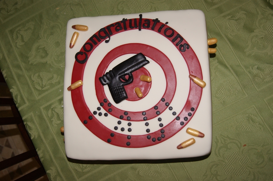 Target Shooting Range Cakes