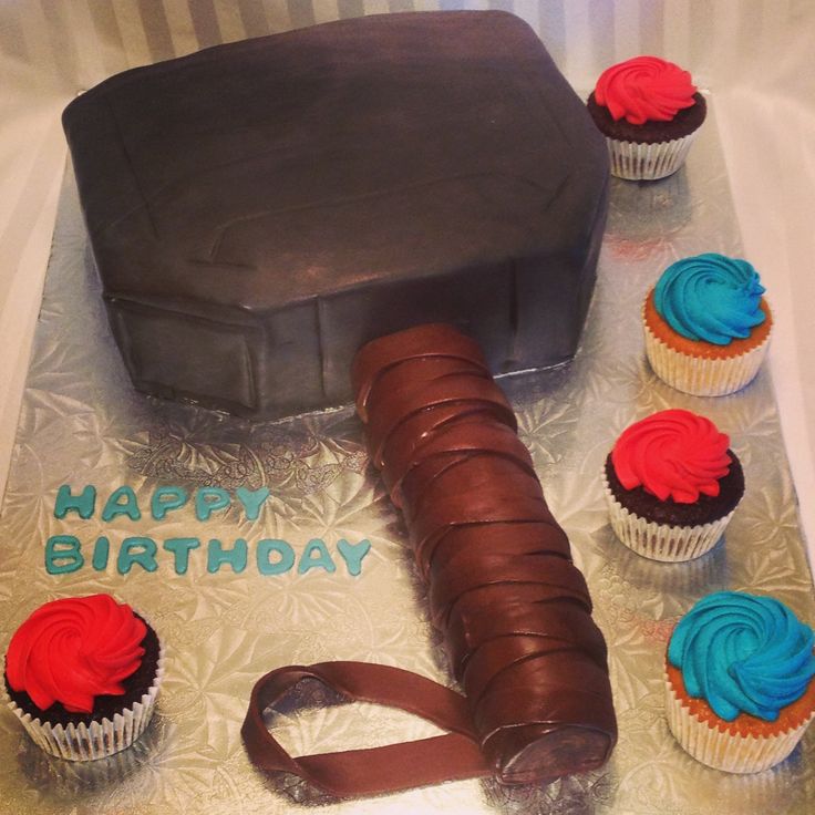 Thor Hammer Birthday Cake