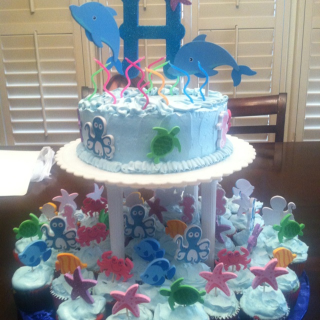 Water Themed Birthday Cake