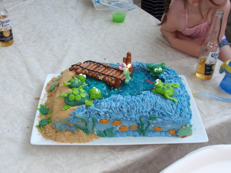 Water Themed Birthday Cake