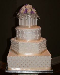 Wedding Cakes with Different Shaped Tiers