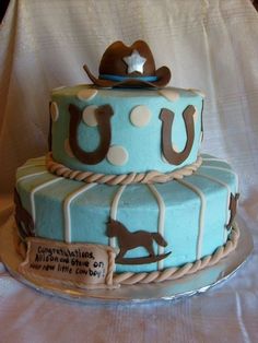 Western Theme Baby Shower Cake