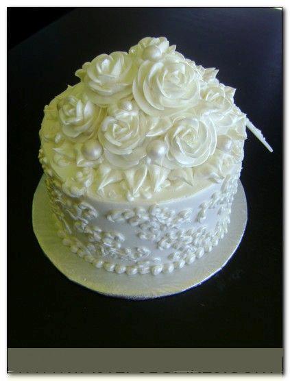 White Rose Birthday Cake