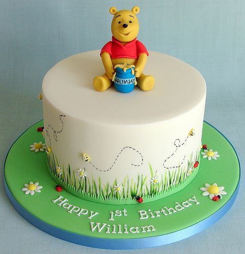 Winnie the Pooh 1st Birthday Cake