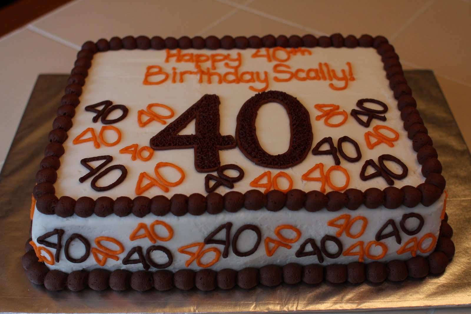 5 Photos of 40th Birthday Sheet Cakes