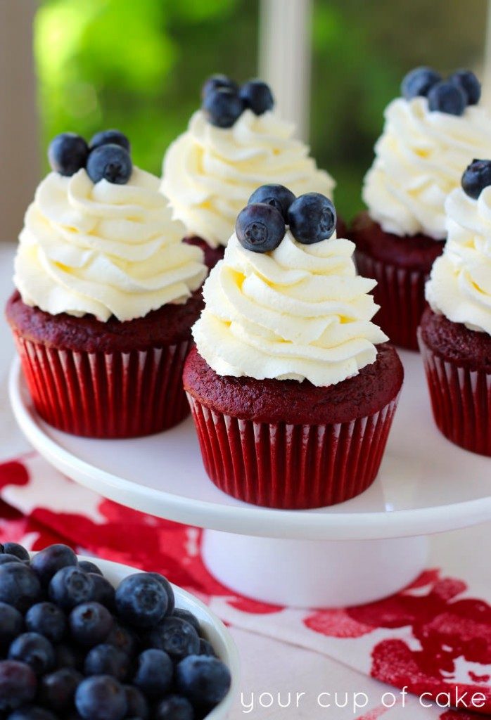 4th of July Red Velvet Cupcake Recipe