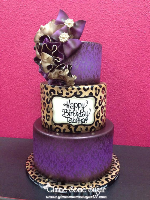 Animal Print Birthday Cake