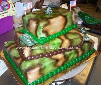 Army Camo Birthday Cake