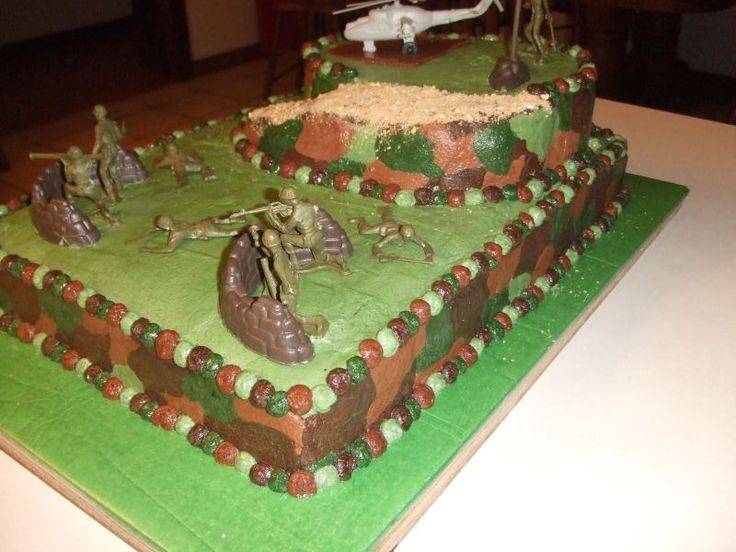 Army Camouflage Birthday Cake