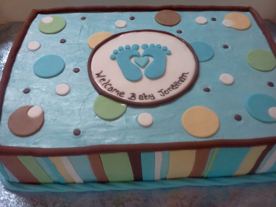 Baby Boy Shower Cake Feet