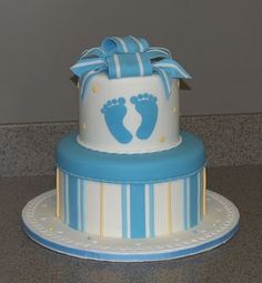 Baby Boy Shower Cake Feet