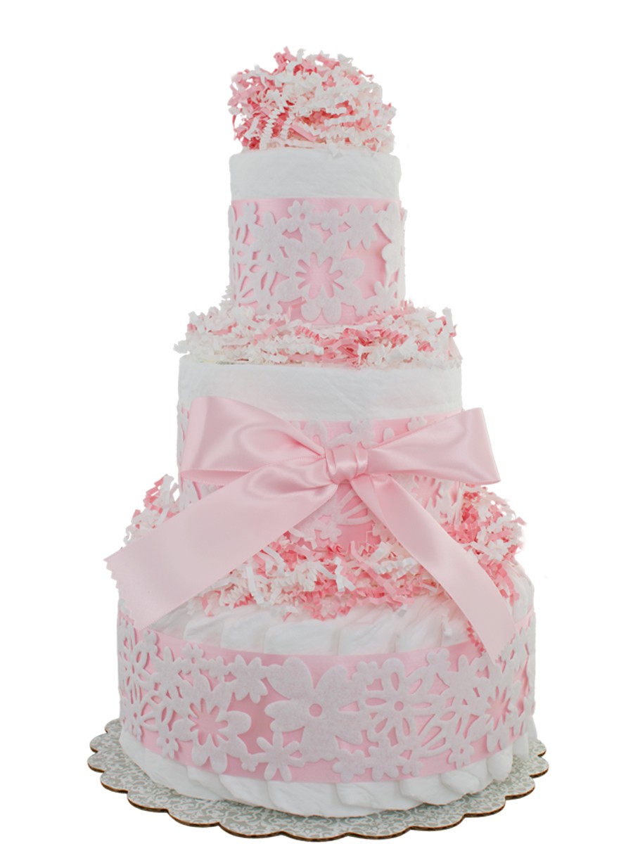 Baby Girl Diaper Cake