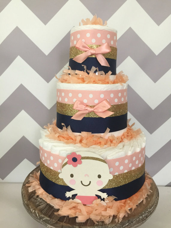 Baby Girl Diaper Cake