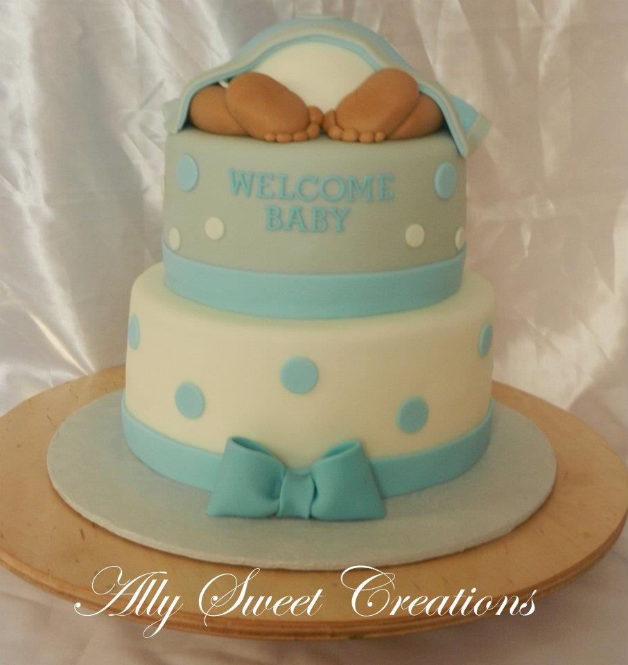 Baby Shower Cake with Feet