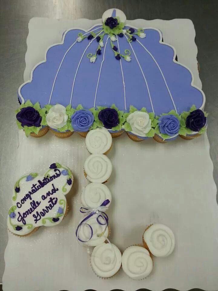 Baby Shower Umbrella Cupcake Cake