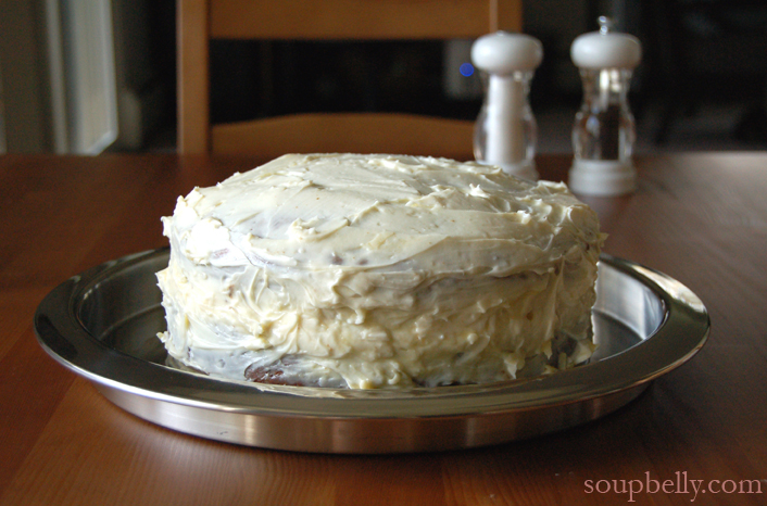 Banana Cake with Cream Cheese Filling